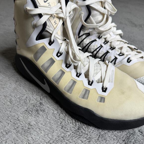 Nike Zoom Hyperdunk Basketball Hi Top Shoes Mens 12.5 white/black EUC Lace Up - Picture 8 of 8